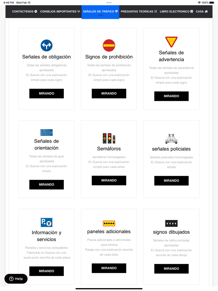 Teori B körkort - Spanska