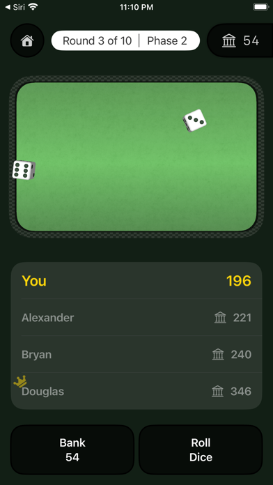 Bank - A Dice Game Screenshot