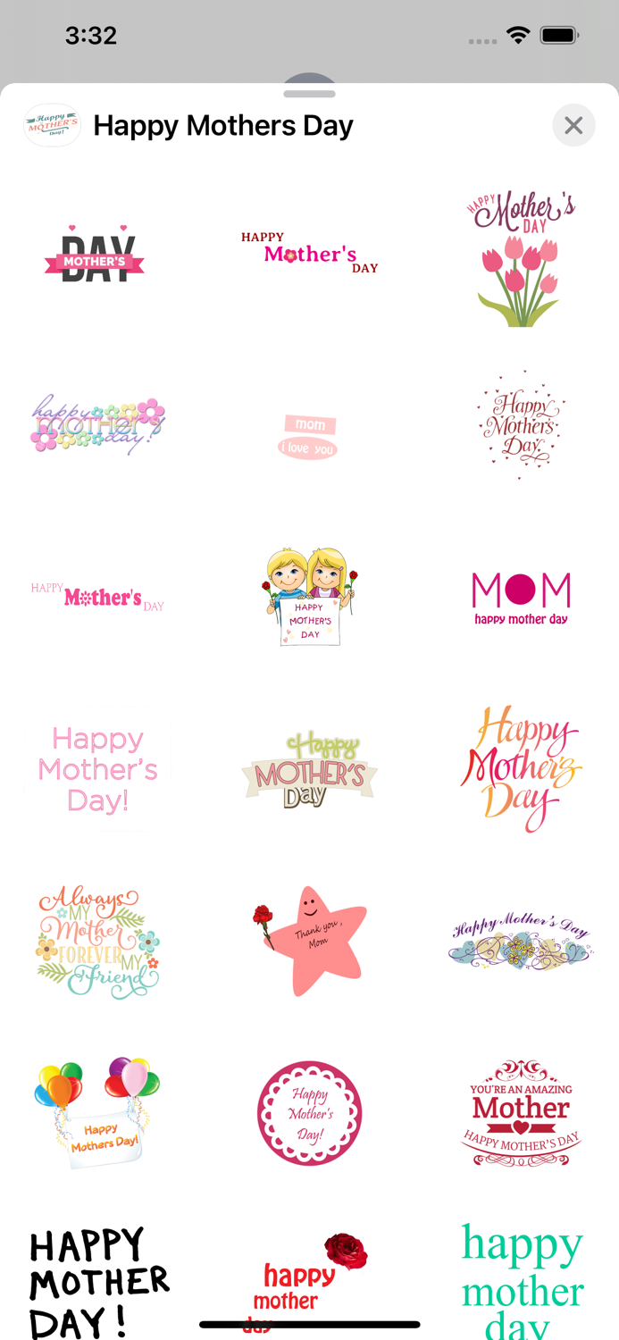 Happy Mothers Day Stickers