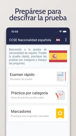 Game screenshot CCSE Examen de Nacionalidad apk