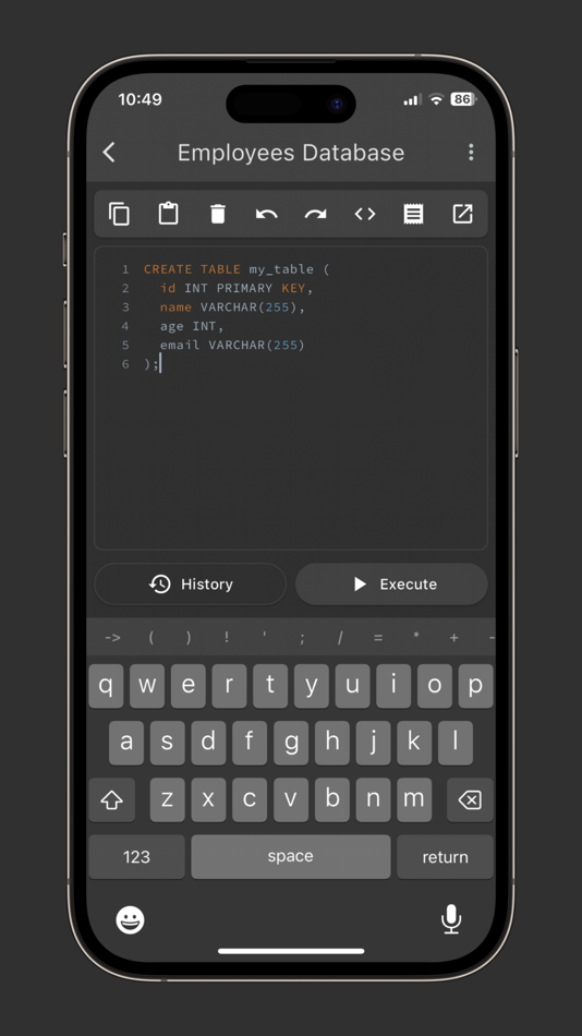 #2. SQL Playground(Pro) (iOS) By: Hrishi Suthar