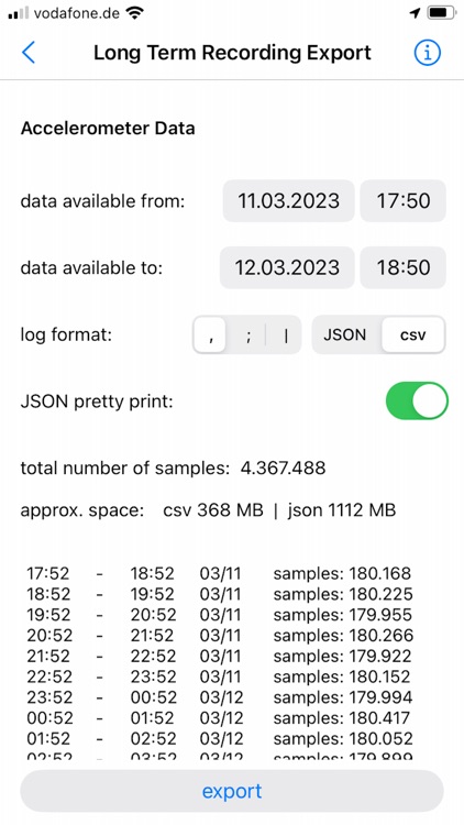 SensorLog screenshot-7