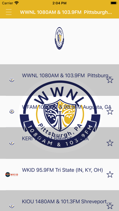 WWNL AM1080 & FM103.9 Radio Screenshot