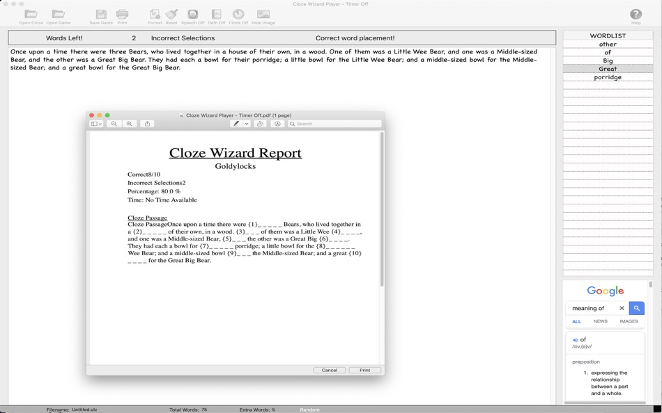 #5. Cloze Wizard Player (macOS) 由: Martin Fitzgibbons