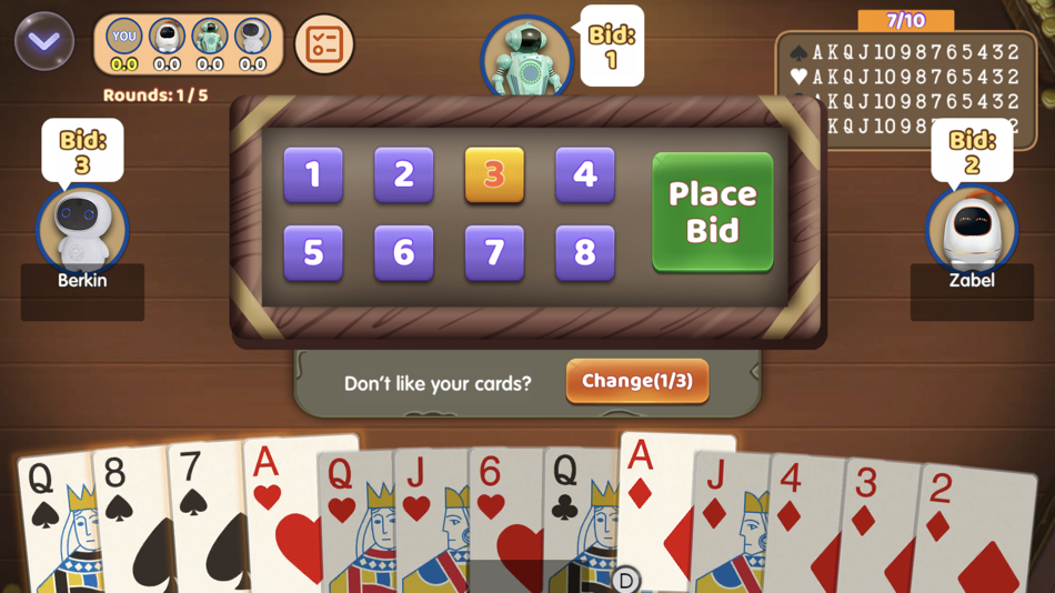 #2. Callbreak Offline : Tash Game (iOS) By: Seclife Games