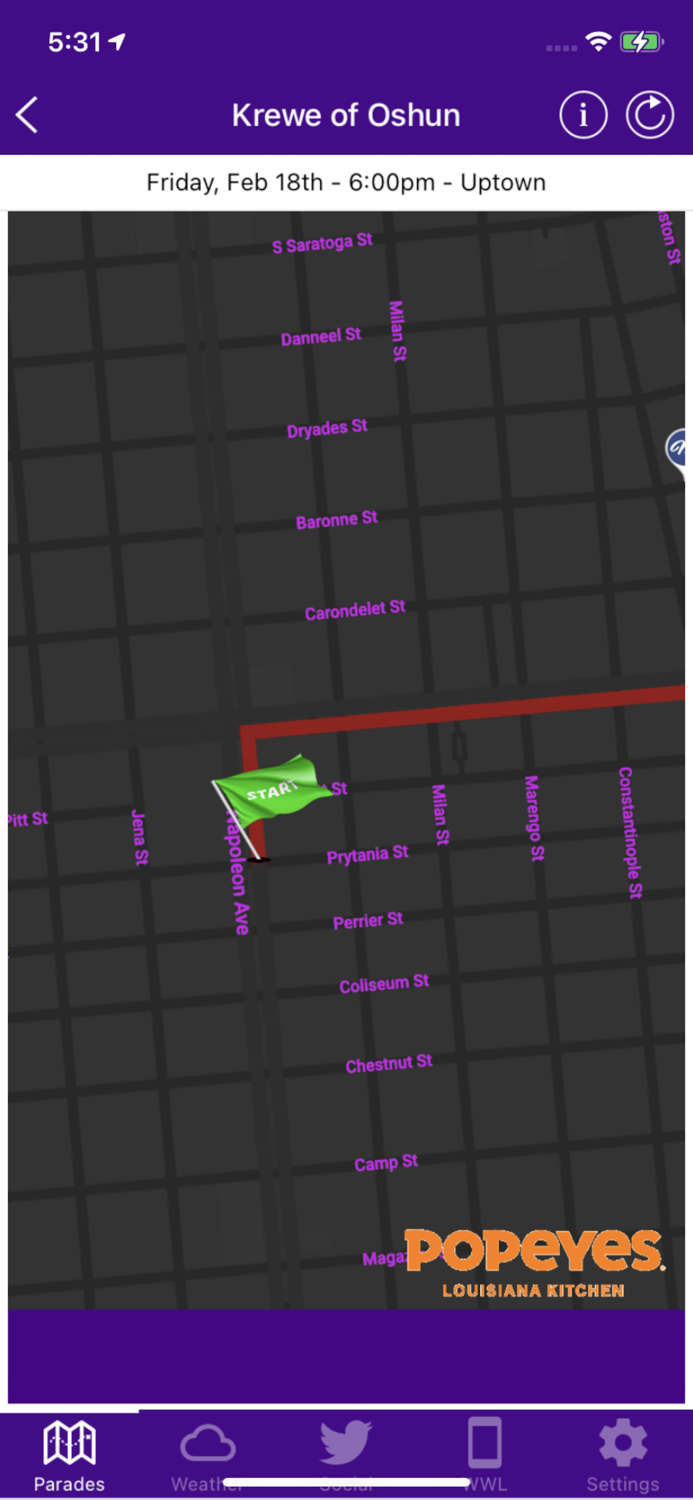 WWL Mardi Gras Parade Tracker