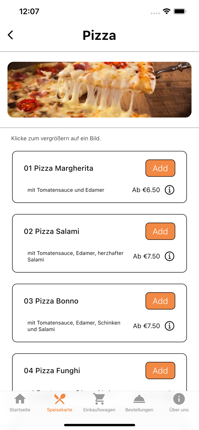 Bombay Pizza Service Waren