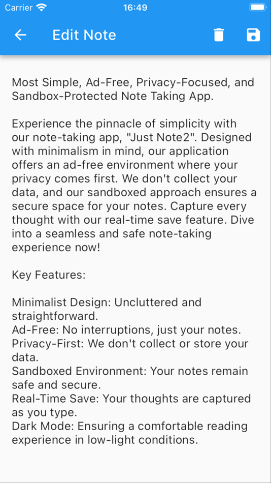 #2. Just Note2 (iOS) 由: KOSUKE OSAWA