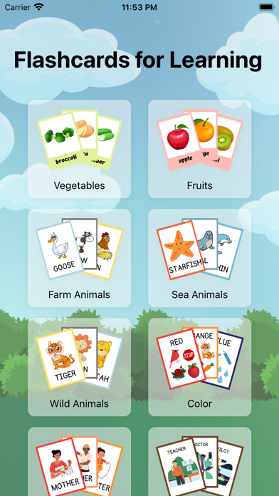 Flashcards for Learning Screenshot