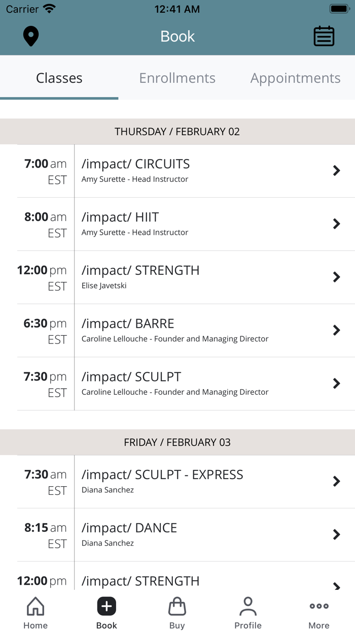 -impact- Group Fitness