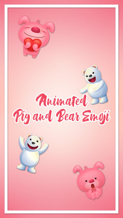 Screenshot #3 pour Animated Pig & Bear Emoji