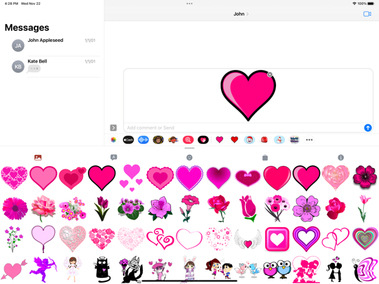 ピンクの愛 • Emoji and stickersのおすすめ画像5
