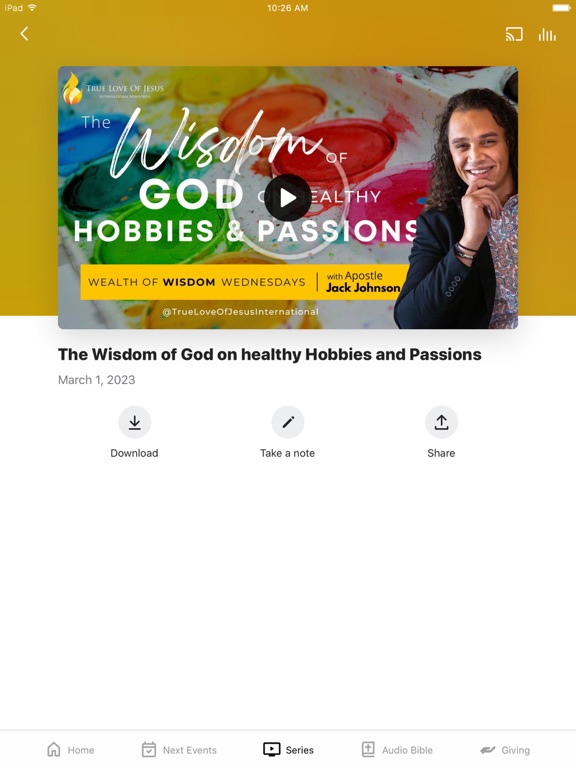 True Love of Jesus Ministry iPad screenshot 3 - Education app