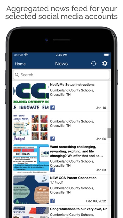 Cumberland County Schools, TN Screenshot