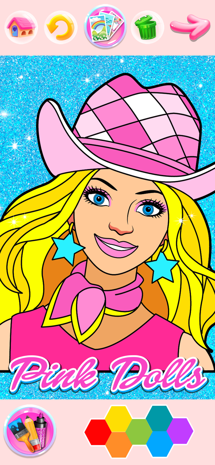 Rainbow Glitter Coloring Book