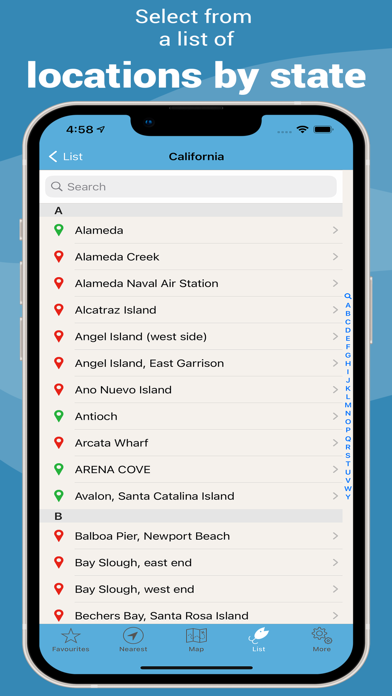 Tide Times USA - Tide Tables Screenshot