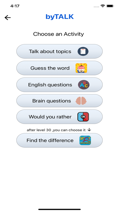 English speaking partner Screenshot