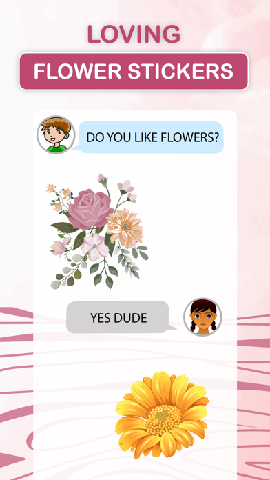 Loving Flower Stickers Screenshot