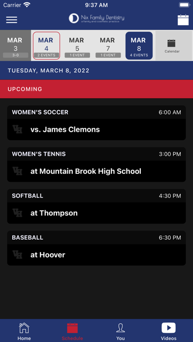 Vestavia Hills Athletics Screenshot