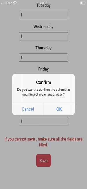 ‎Underwear counter Screenshot