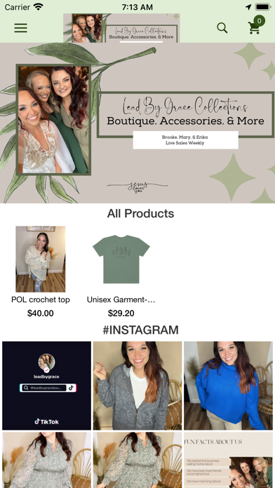 Lead By Grace Boutique Screenshot