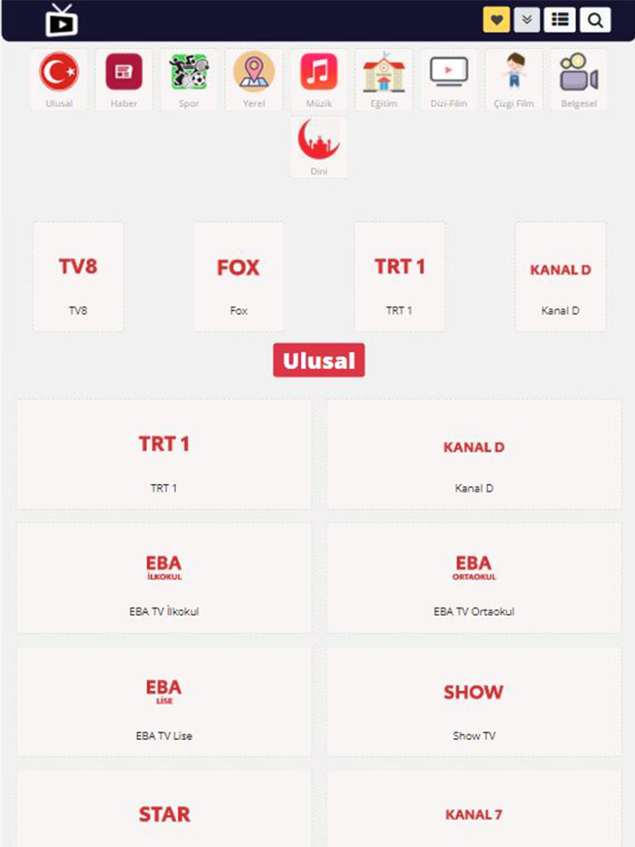 Mobil - Canlı TV Rehberi