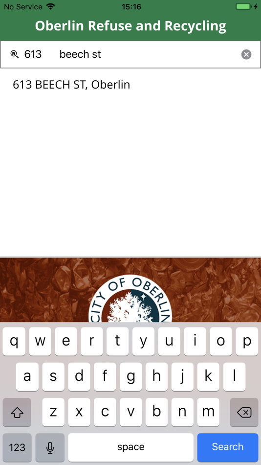 #2. Oberlin Refuse and Recycling (iOS) By: City of Oberlin