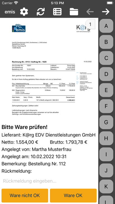 emis.postmappe Screenshot