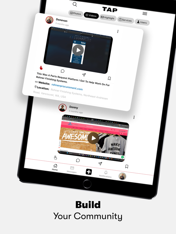 Tap Network iPad screenshot 2 - Social Networking app