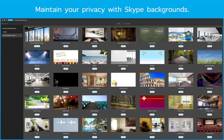 #1. Backgrounds for Skype (macOS) 由: UAB Macmanus