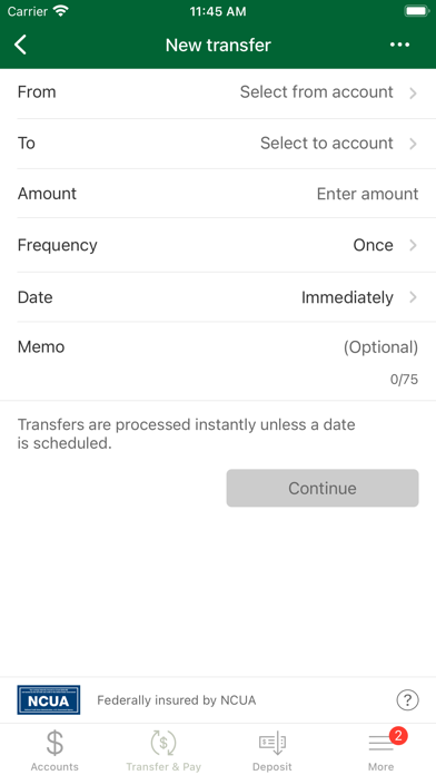 Green Country FCU Mobile Bank Screenshot
