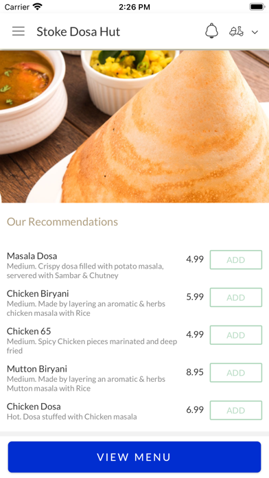 Stoke Dosa Hut Screenshot