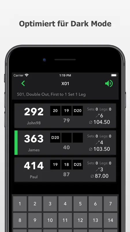 Dart Zähler App Punkte Rechner screenshot 6 of 6