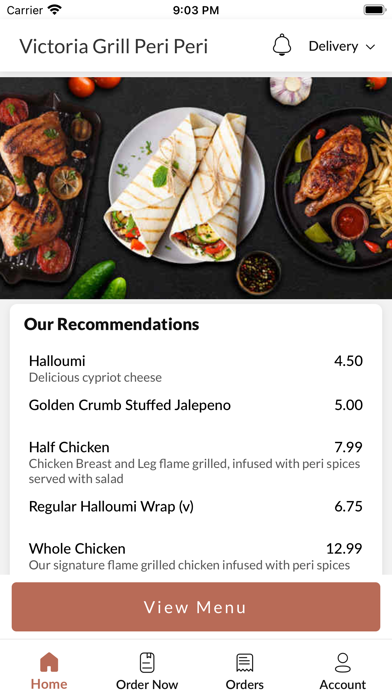 Victoria Grill Peri Peri. Screenshot
