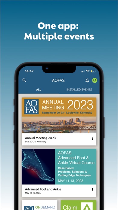 AOFAS Society App Screenshot