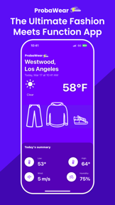 ProbaWear - Weather Stylist screenshot 1