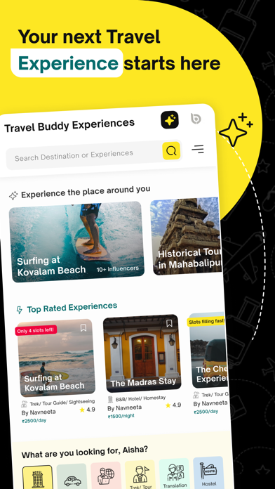 Travel Buddy: A Social Network Screenshot
