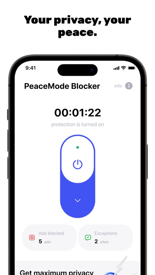 #1. PeaceMode Blocker (iOS) 由: IVY CONSULTANCY