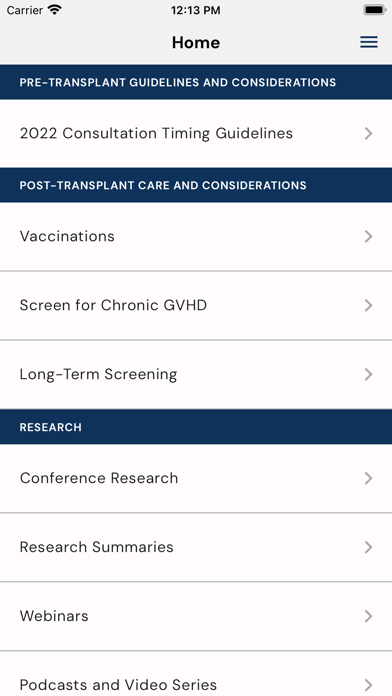 Screenshot #1 pour Transplant (HCT) Guidelines