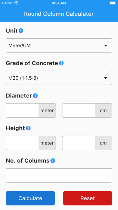 Screenshot #1 pour Round Column Calculator