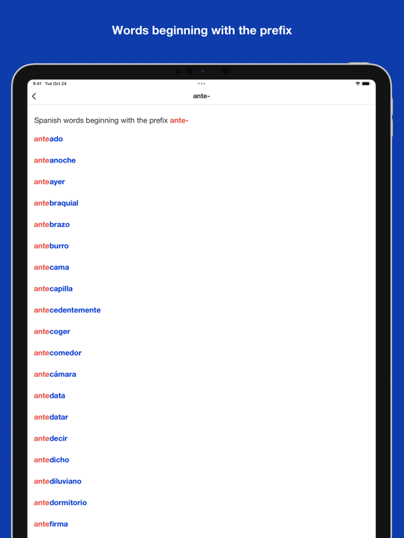 Screenshot #6 pour Spanish Word Parts