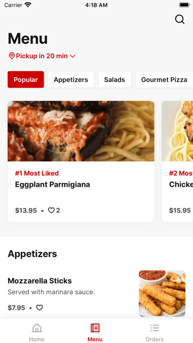Antonio's Pizza Pasta Wings Screenshot