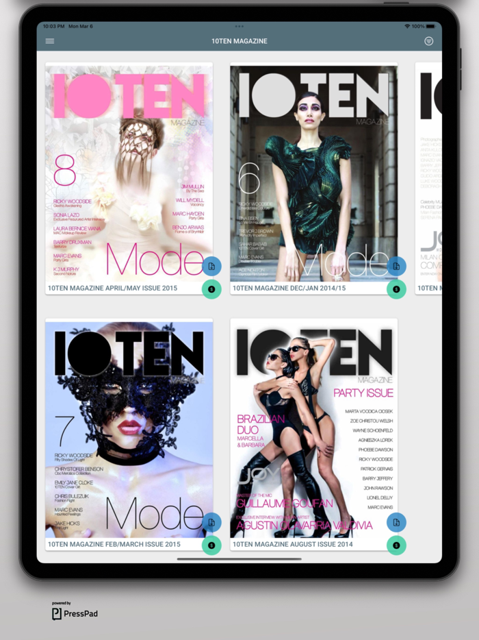 10Ten Magazine app