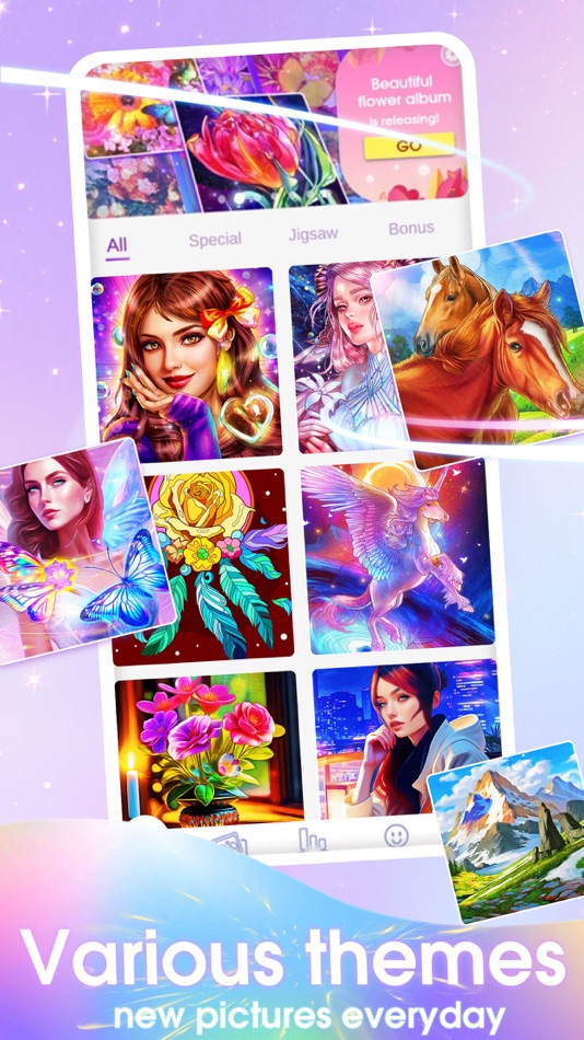 #4. Color by Number : Calm Art (iOS) 由: Poly Design Workroom Limited