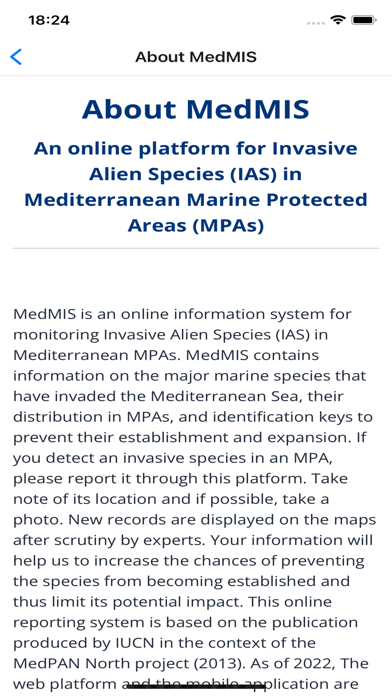 IUCN MedMIS Screenshot