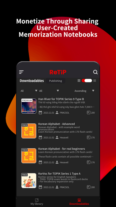 ReTiP - Memorization Screenshot