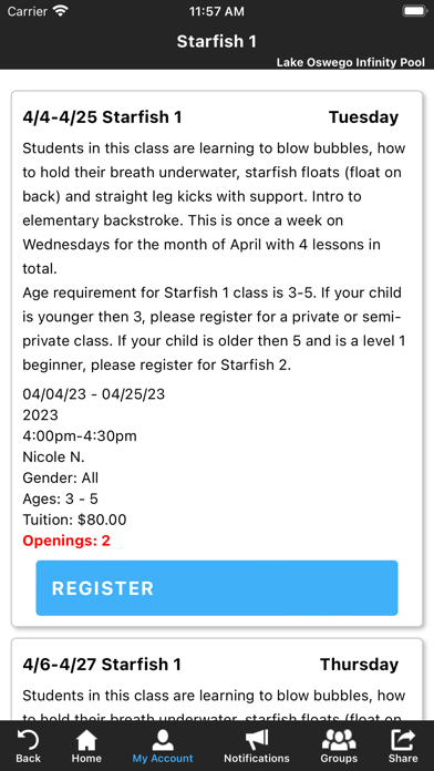 Lu Swim School Screenshot