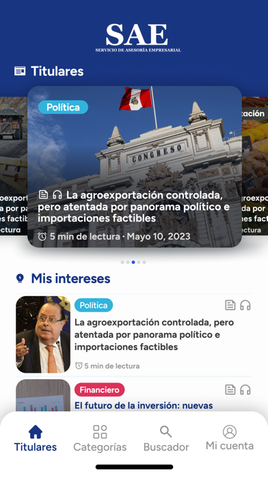 SAE App Screenshot