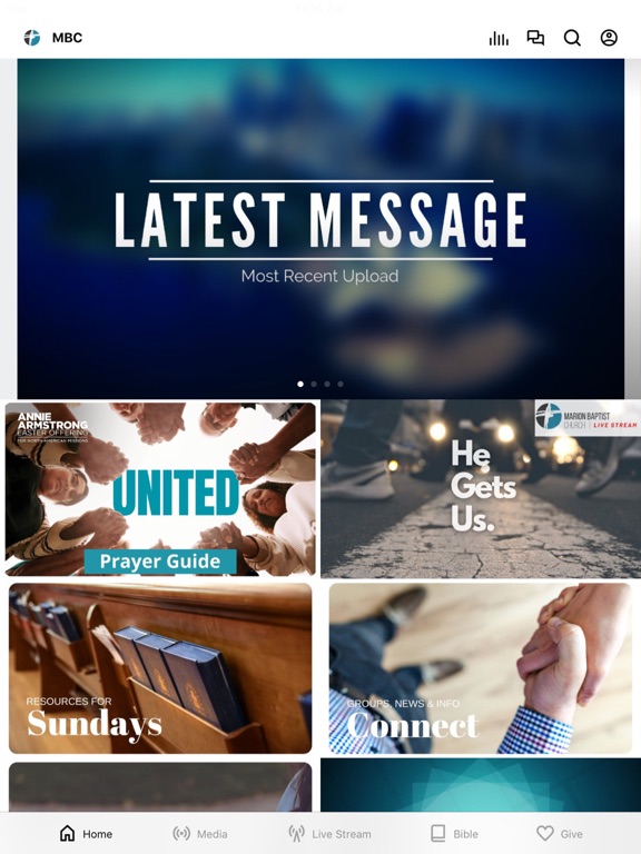 Marion Baptist Church SC iPad screenshot 1 - Lifestyle app