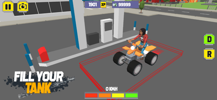 ATV QuadBike Driver Crazy Town